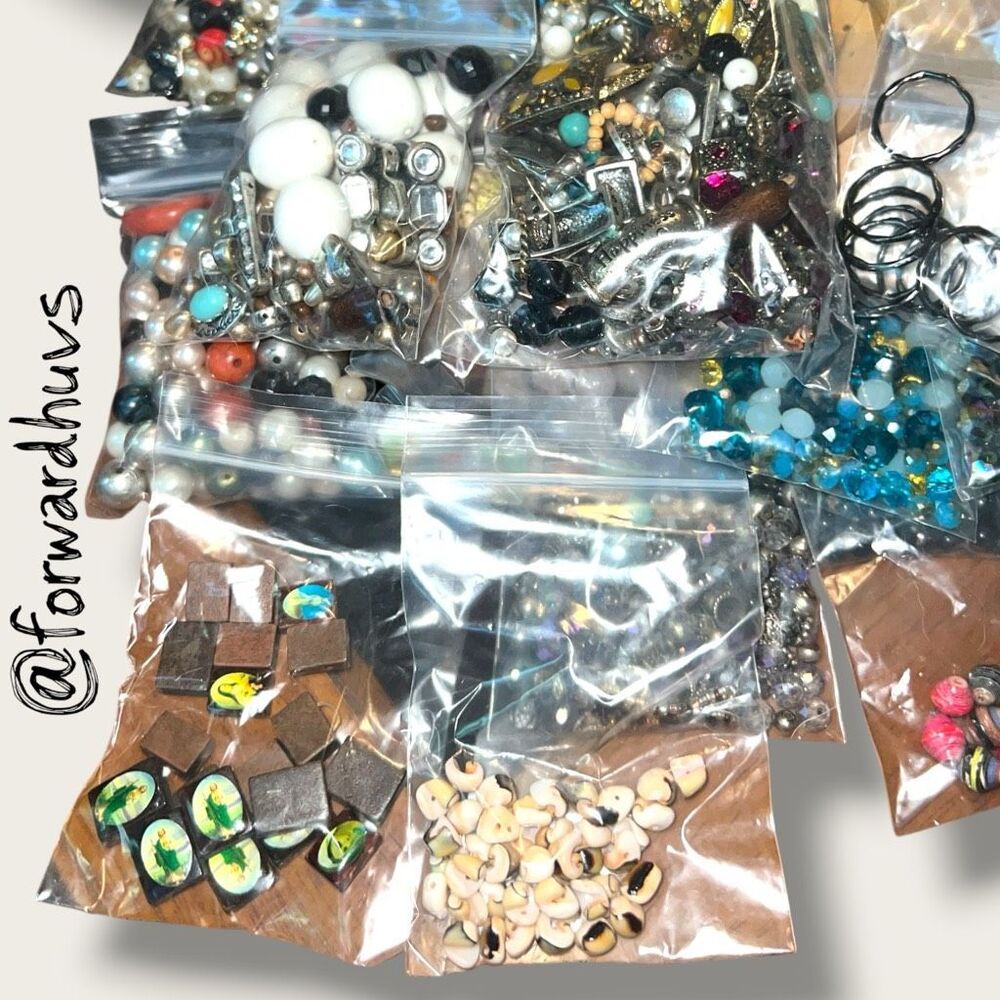 5 lbs Box of Craft Beads for Repurposing (Various Types) (#3)